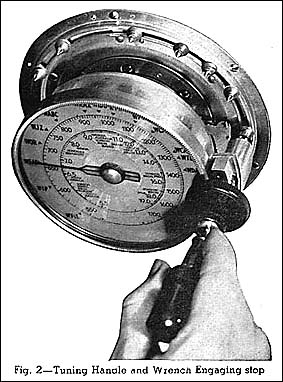 Fig. 2  Tuning handle and wrench engaging stop.